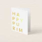 Happy Purim Gold Folie Kaarten (Voorkant)