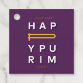 Happy Purim Gragger Bedankjes Labels (Voorkant)
