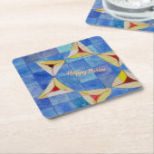 Happy Purim Hamentashen onderzetters (Schuin)