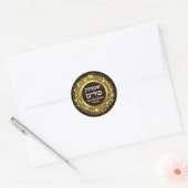 Happy Purim Hebreeuws Ronde Gouden Zegel Luxe (Envelop)
