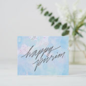 happy purim in cloud blue briefkaart (Staand voorkant)