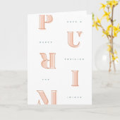 Happy Purim in Neutrals Mishloach Manot Kaart (Gele Bloem)