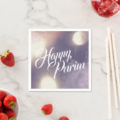 Happy Purim in Sparkle en Paars Servet (Insitu)