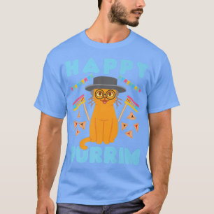 Happy Purim Jewish Holiday Cat Hamantash Mannen Vr T-shirt