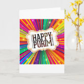 happy purim kaart (Gele Bloem)