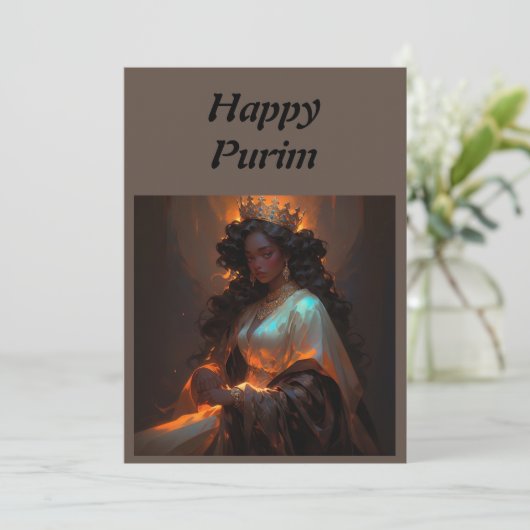 Happy Purim Kaart (Staand voorkant)
