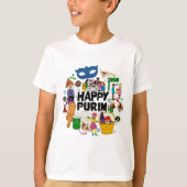 Happy Purim Kinder T-Shirt (Voorkant)