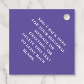 Happy Purim - Kosher Info Monogram Classic Round Bedankjes Labels (Achterkant)