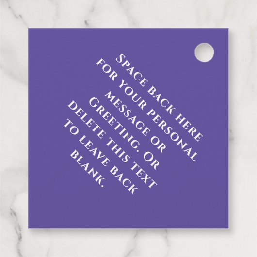 Happy Purim - Kosher Info Monogram Classic Round Bedankjes Labels (Achterkant)