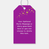 Happy Purim - Kosher Info Monogram Gift Label Cadeaulabel (Achterkant)