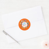 Happy Purim-mandjes, decoratie, Ornamenten Ronde Sticker (Envelop)
