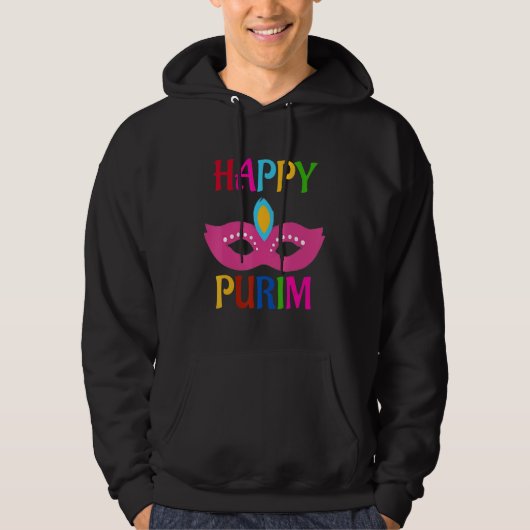 Happy Purim Masker Hoodie (Voorkant)