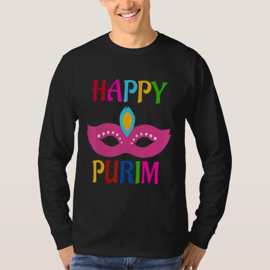 Happy Purim Masker T-shirt (Voorkant)