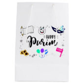 Happy Purim Medium Cadeauzakje (Achterkant)