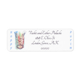 Happy Purim Megillah Scroll Hoesje Retouradres Etiket