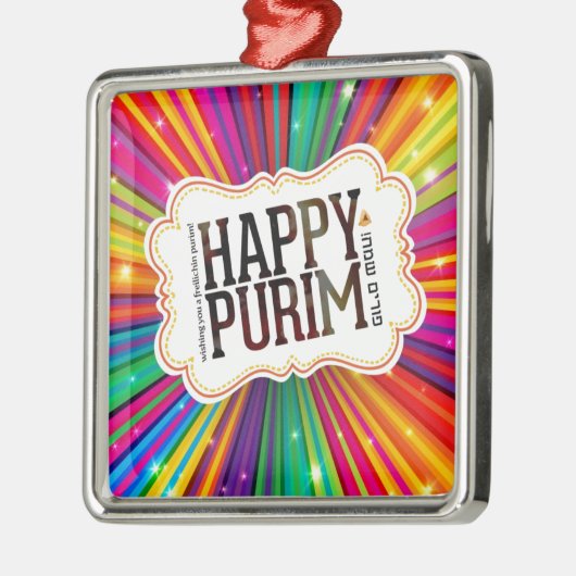 happy purim metalen ornament (Links)