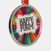 happy purim metalen ornament (Rechts)