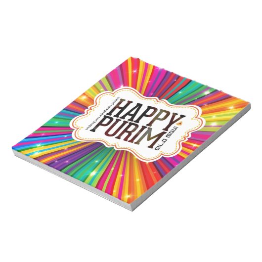 happy purim notitieblok (Linkerzijde)