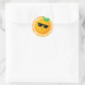 Happy Purim Oranje voor Glad Round Sticker (Tas)