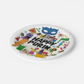 Happy Purim Paper-Borden Papieren Bordje (Gekanteld)