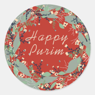 Happy Purim past joodse sticker aan