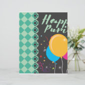 happy purim persoonlijk briefhoofd (Staand voorkant)