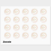 Happy Purim Persoonlijk script roze & Gold Ronde Sticker (Vel)