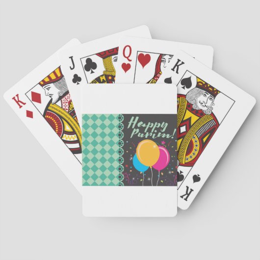 happy purim pokerkaarten (Achterkant)