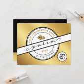 Happy Purim Promotional Fundraising Kaart (Voorkant / Achterkant in situ)