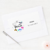 Happy Purim Rechthoekige Sticker (Envelop)