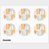 Happy Purim Ronde Sticker (Vel)