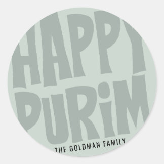 Happy Purim Ronde Sticker