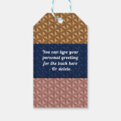 Happy Purim Roos Gold Lux persoonlijke Hebreeuws Cadeaulabel (Achterkant)