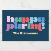 Happy Purim sameach label voor mishloach manot Voedselcontainer Etiket (Enkel label)