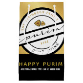 HAPPY PURIM Script Personalized Mishloach Manos Klein Cadeauzakje (Voorkant)