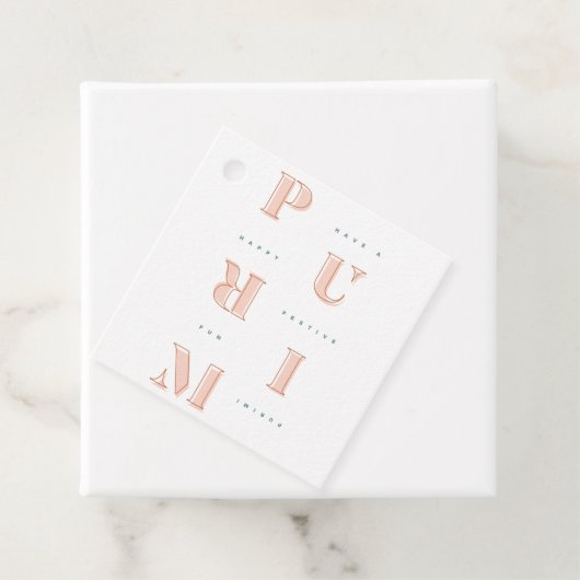 Happy Purim Sephardic Edition, Joodse Gift Label (In situ)