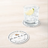 Happy Purim Specialized Modern Script Ronde Kartonnen Onderzetter (Insitu)