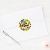 Happy Purim-stickers Ronde Sticker (Envelop)