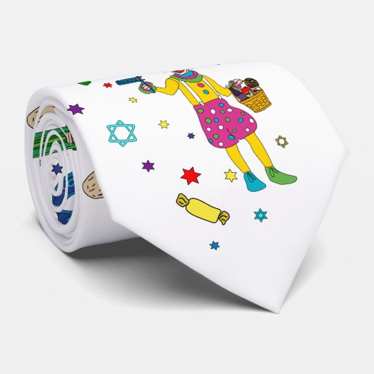 Happy Purim-Stropdas Stropdas (Opgerold)