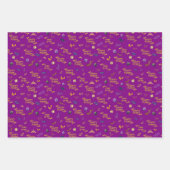 Happy Purim Wrapping Paper Flat Sheet Set van 3 (Voorkant 3)