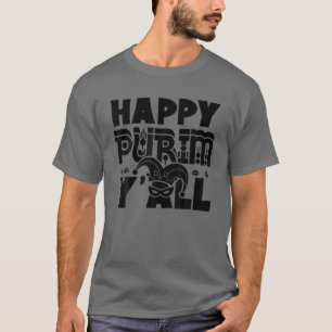 Happy Purim Y'all Jewish Holiday Costume Funny T-shirt