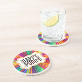 happy purim zandsteen onderzetter (Zijkant)