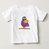 Happy Purple Parrot Baby Tee (Voorkant)