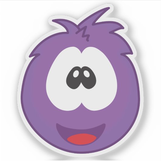 Happy Purple Sneezie Sticker (Voorkant)