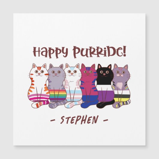 Happy Purride – LGBTQ Pride Katten (Voorkant)