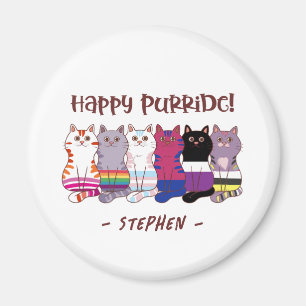 Happy Purride – LGBTQ Pride Katten Magneet
