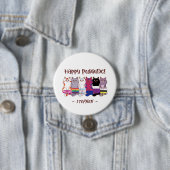 Happy Purride – LGBTQ Pride Katten Ronde Button 7,6 Cm (In situ)