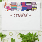 Happy Purride – LGBTQ Pride Katten Theedoek (Gevouwen)