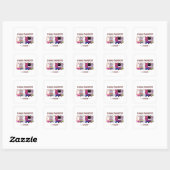 Happy Purride – LGBTQ Pride Katten Vierkante Sticker (Vel)
