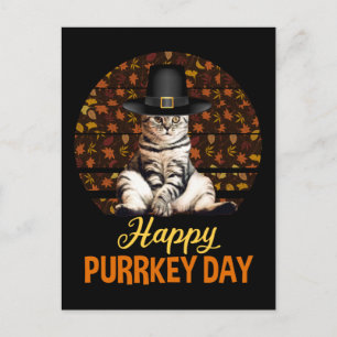 Happy Purrkey Day Briefkaart